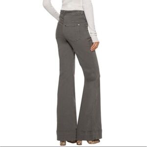 Alice + Olivia Gray High-Waist Flare Jeans